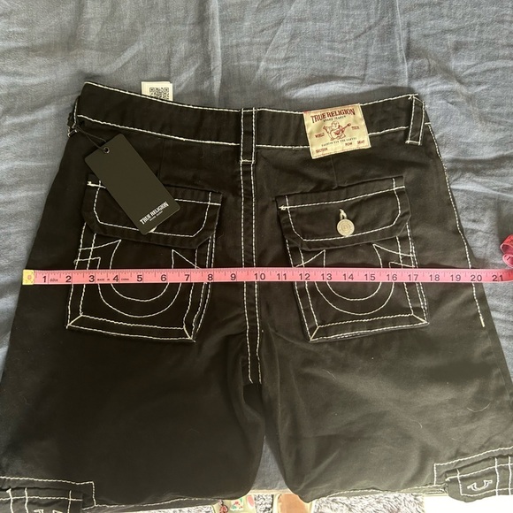 NWT True Religion Big T Baggy Cargo Plants Black 27​​ - Picture 11 of 11